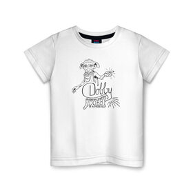 Детская футболка хлопок с принтом Dobby is a Free Elf в Белгороде, 100% хлопок | круглый вырез горловины, полуприлегающий силуэт, длина до линии бедер | dobby | harry potter | vdosadir | гарри поттер | джоан роулинг | добби