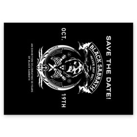 Поздравительная открытка с принтом The End World Tour в Белгороде, 100% бумага | плотность бумаги 280 г/м2, матовая, на обратной стороне линовка и место для марки
 | black sabbath | black sabbath 