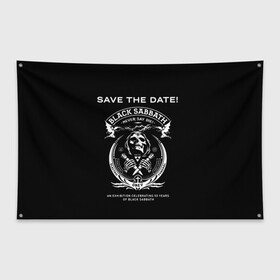 Флаг-баннер с принтом The End World Tour в Белгороде, 100% полиэстер | размер 67 х 109 см, плотность ткани — 95 г/м2; по краям флага есть четыре люверса для крепления | black sabbath | black sabbath 