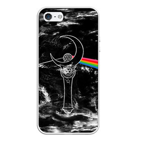 Чехол для iPhone 5/5S матовый с принтом Dark Side of the Moon Stick в Белгороде, Силикон | Область печати: задняя сторона чехла, без боковых панелей | Тематика изображения на принте: anime | japan | manga | pink floyd | sailor moon | аниме | девочка | девушка | луна | лунная призма | манга | сейлор мун | сэйлор мун | япония