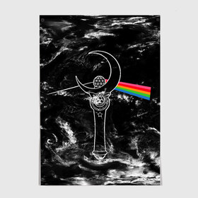 Постер с принтом Dark Side of the Moon Stick в Белгороде, 100% бумага
 | бумага, плотность 150 мг. Матовая, но за счет высокого коэффициента гладкости имеет небольшой блеск и дает на свету блики, но в отличии от глянцевой бумаги не покрыта лаком | Тематика изображения на принте: anime | japan | manga | pink floyd | sailor moon | аниме | девочка | девушка | луна | лунная призма | манга | сейлор мун | сэйлор мун | япония