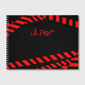 Альбом для рисования с принтом Lil Peep в Белгороде, 100% бумага
 | матовая бумага, плотность 200 мг. | benz truck | emo rap | gbc | gustav elijah ahr | hip hop | lil | lil peep | lil tracy | lilpeep | peep | rap | rip | густав элайджа | лил пип