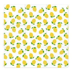 Магнитный плакат 3Х3 с принтом ЛИМОННАЯ в Белгороде, Полимерный материал с магнитным слоем | 9 деталей размером 9*9 см | Тематика изображения на принте: food | lemon | pattern | еда | желтая | лемоны | лимоны | паттерн