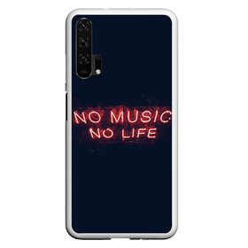 Чехол для Samsung S10E с принтом No music, No life в Белгороде, Силикон | Область печати: задняя сторона чехла, без боковых панелей | Тематика изображения на принте: music | neon | no life | no music | музыка | неон | нет жизни | нет музыки | подстветка