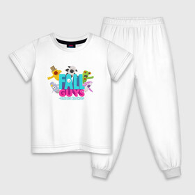 Детская пижама хлопок с принтом FALL GUYS (2 СТОРОНЫ) в Белгороде, 100% хлопок |  брюки и футболка прямого кроя, без карманов, на брюках мягкая резинка на поясе и по низу штанин
 | fal | fall | fallguys | guys | knockout | ultimate | гайс | фалл | фол | фолгайс | фолл | фоллгайс