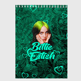 Скетчбук с принтом Billie Eilish Билли Айлиш в Белгороде, 100% бумага
 | 48 листов, плотность листов — 100 г/м2, плотность картонной обложки — 250 г/м2. Листы скреплены сверху удобной пружинной спиралью | bad | bill | billie | eil | eili | eilish | guy | music | not my | not my responsibility | ocean | айлиш | айлишь | беляш | бил | билли | музыка | музыкант | певица | эйл | эйли | эйлиш | эйлишь