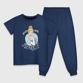 Детская пижама хлопок с принтом Золушка в Белгороде, 100% хлопок |  брюки и футболка прямого кроя, без карманов, на брюках мягкая резинка на поясе и по низу штанин
 | cinderella | disney princess | vdkimel | золушка