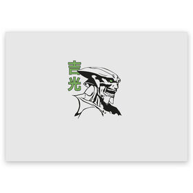 Поздравительная открытка с принтом Yoshimitsu Tekken в Белгороде, 100% бумага | плотность бумаги 280 г/м2, матовая, на обратной стороне линовка и место для марки
 | Тематика изображения на принте: game | jin | king | playstation | samurai | teken | tekken | yoshimitsu | боец | джин | ёсимицу | ёшимитсу | ёшимицу | железный | игра | иерглифы | йошимитсу | йошимицу | кинг | кулак | олдскул | плэйстэйшн | самурай | текен | теккен