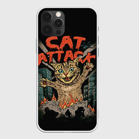 Чехол для iPhone 12 Pro Max с принтом Нападение гигантского котика в Белгороде, Силикон |  | attack | attacks | big | cat | cats | catzilla | city | cute | flame | flames | kaiju | kitten | kitty | атака | атакует | большой | город | кайдзю | катастрофа | кот | котенок | котзилла | котик | котострофа | милый | нападает | огонь | огро