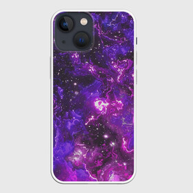 Чехол для iPhone 13 mini с принтом Галактика в Белгороде,  |  | colors | cosmic | stars | yellow | брызги | звезды | краски | планета | разводы красок