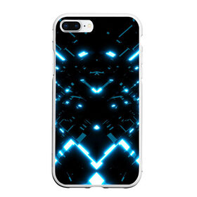 Чехол для iPhone 7Plus/8 Plus матовый с принтом Neon Lights в Белгороде, Силикон | Область печати: задняя сторона чехла, без боковых панелей | blue | cyberpunk2077 | girl | neon | неон | неоновая