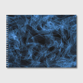 Альбом для рисования с принтом Синяя паутина в Белгороде, 100% бумага
 | матовая бумага, плотность 200 мг. | colors | cosmic | stars | yellow | брызги | звезды | краски | планета | разводы красок