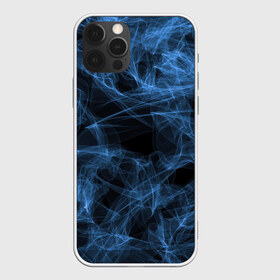 Чехол для iPhone 12 Pro Max с принтом Синяя паутина в Белгороде, Силикон |  | Тематика изображения на принте: colors | cosmic | stars | yellow | брызги | звезды | краски | планета | разводы красок