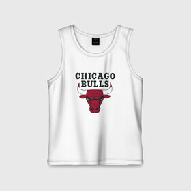 Детская майка хлопок с принтом Chicago Bulls в Белгороде,  |  | Тематика изображения на принте: jordan | michael | michael jordan | баскетбол | джордан | майкл | стиль