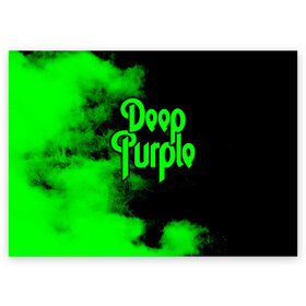 Поздравительная открытка с принтом Deep Purple в Белгороде, 100% бумага | плотность бумаги 280 г/м2, матовая, на обратной стороне линовка и место для марки
 | deep purple | альбом | гловер | группа | дееп | деп | ди | дип | диперпл | дипперпл | иэн гиллан | иэн пэйс | лого | логотип | метал | морс | пепл | перпл | прогрессивный | психоделический | рок | символ | хард