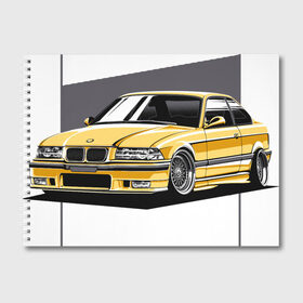Альбом для рисования с принтом BMW E36 в Белгороде, 100% бумага
 | матовая бумага, плотность 200 мг. | bmw | e36 | арт машина | бмв | быстрая машина | красивая машина | машина