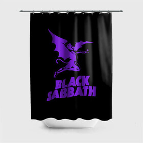 Штора 3D для ванной с принтом Black Sabbath в Белгороде, 100% полиэстер | плотность материала — 100 г/м2. Стандартный размер — 146 см х 180 см. По верхнему краю — пластиковые люверсы для креплений. В комплекте 10 пластиковых колец | black sabbath | hard rock | heavy metal | блэк сабат | группы | метал | музыка | оззи осборн | рок | хард рок | хэви метал