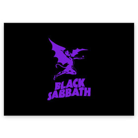 Поздравительная открытка с принтом Black Sabbath в Белгороде, 100% бумага | плотность бумаги 280 г/м2, матовая, на обратной стороне линовка и место для марки
 | black sabbath | hard rock | heavy metal | блэк сабат | группы | метал | музыка | оззи осборн | рок | хард рок | хэви метал