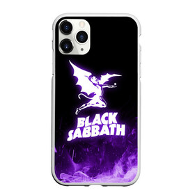 Чехол для iPhone 11 Pro Max матовый с принтом Black Sabbath NEON в Белгороде, Силикон |  | black sabbath | hard rock | heavy metal | purple | блэк сабат | группы | метал | музыка | оззи осборн | рок | фиолетовый | хард рок | хэви метал