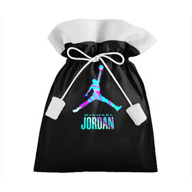 Подарочный 3D мешок с принтом Jordan в Белгороде, 100% полиэстер | Размер: 29*39 см | Тематика изображения на принте: jordan | michael | nba | баскетбол | джорданмайкл | игра | легенда | майкл джордан | мяч | неон | футбол