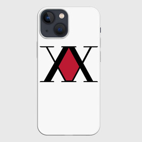 Чехол для iPhone 13 mini с принтом XX посередине красное на белом в Белгороде,  |  | alluka | anime | chrollo | gon | hisoka | hunter | hunter x hunter | hxh | japan | kalluto | killua | kurapika | lucilfer | x | аниме | гон | куроро | люцифер | мульт | охотник | х | хисока | япония