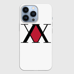 Чехол для iPhone 13 Pro с принтом XX посередине красное на белом в Белгороде,  |  | alluka | anime | chrollo | gon | hisoka | hunter | hunter x hunter | hxh | japan | kalluto | killua | kurapika | lucilfer | x | аниме | гон | куроро | люцифер | мульт | охотник | х | хисока | япония