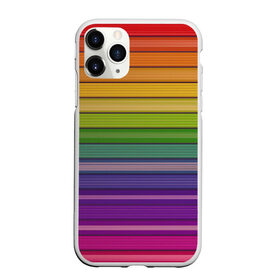Чехол для iPhone 11 Pro матовый с принтом Радужные линии в Белгороде, Силикон |  | вертикальные линии | вертикальный рисунок | линии | радуга | цвета | яркие цвета