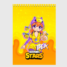 Скетчбук с принтом Bea Brawl stars Беа anime в Белгороде, 100% бумага
 | 48 листов, плотность листов — 100 г/м2, плотность картонной обложки — 250 г/м2. Листы скреплены сверху удобной пружинной спиралью | bea | brawl | brawl stars | brawlstars | brawl_stars | jessie | беа | биа | бравл | бравлстарс | пчела | пчелка