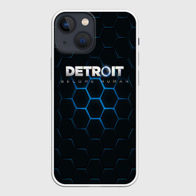 Чехол для iPhone 13 mini с принтом DETROIT (S) в Белгороде,  |  | android | connor | detroit become human | game | rk 800 | urban | будущее | город | детроит | игры | мир | роботы | технологии