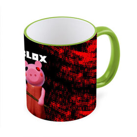 Кружка с полной запечаткой с принтом ROBLOX PIGGY - СВИНКА ПИГГИ в Белгороде, керамика | ёмкость 330 мл | pig | piggy | roblox | игра | компьютерная игра | логотип | онлайн | онлайн игра | пигги | поросенок | роблакс | роблокс | свинка | свинья