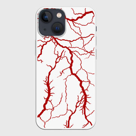Чехол для iPhone 13 mini с принтом Сосуды в Белгороде,  |  | абстрактные | алые | артерии | вены | ветки | волны | врач | гроза | доктор | красные | кровавый | кровь | линии | медик | медицинские | молния | мышцы | нити | паутина | полосы | сердце | сетка | сосуды