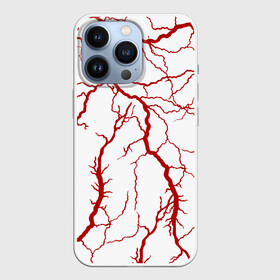 Чехол для iPhone 13 Pro с принтом Сосуды в Белгороде,  |  | абстрактные | алые | артерии | вены | ветки | волны | врач | гроза | доктор | красные | кровавый | кровь | линии | медик | медицинские | молния | мышцы | нити | паутина | полосы | сердце | сетка | сосуды