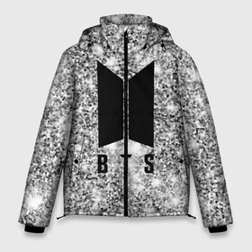 Мужская зимняя куртка 3D с принтом Сверкающие BTS в Белгороде, верх — 100% полиэстер; подкладка — 100% полиэстер; утеплитель — 100% полиэстер | длина ниже бедра, свободный силуэт Оверсайз. Есть воротник-стойка, отстегивающийся капюшон и ветрозащитная планка. 

Боковые карманы с листочкой на кнопках и внутренний карман на молнии. | Тематика изображения на принте: boys | bts | music | pop | rm | stars | алмазы | бабочка | блестки | бойбенд | бриллианты | бтс | гламур | группа | девочкам | девушкам | звезды | корея | крылья | мальчики | молодежные | музыка | музыкальные | парни