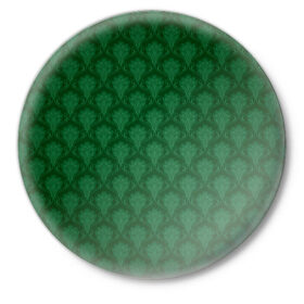 Значок с принтом Готические зелёные цветы в Белгороде,  металл | круглая форма, металлическая застежка в виде булавки | готика | зеленый | светлый | темный | цветы