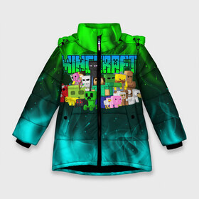 Зимняя куртка для девочек 3D с принтом Minecraft Майнкрафт в Белгороде, ткань верха — 100% полиэстер; подклад — 100% полиэстер, утеплитель — 100% полиэстер. | длина ниже бедра, удлиненная спинка, воротник стойка и отстегивающийся капюшон. Есть боковые карманы с листочкой на кнопках, утяжки по низу изделия и внутренний карман на молнии. 

Предусмотрены светоотражающий принт на спинке, радужный светоотражающий элемент на пуллере молнии и на резинке для утяжки. | craft | creeper | game | mine | minecraft | pixel | roblox | блоки | грифер | игры | квадраты | компьютерная игра | крипер | маинкрафт | майн | майнкравт | майнкрафт | маркус перссон | пиксель | роблокс | шахта