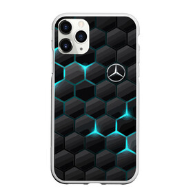Чехол для iPhone 11 Pro Max матовый с принтом Mercedes-Benz в Белгороде, Силикон |  | cell | germany | mercedes benz | pattern | prestige | германия | мерседес | престиж | соты | узор