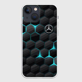 Чехол для iPhone 13 mini с принтом Mercedes Benz в Белгороде,  |  | cell | germany | mercedes benz | pattern | prestige | германия | мерседес | престиж | соты | узор