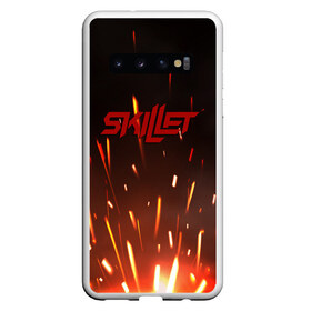 Чехол для Samsung Galaxy S10 с принтом Skillet band в Белгороде, Силикон | Область печати: задняя сторона чехла, без боковых панелей | jen ledger | john cooper | skillet | skillet band | skillet feel invincible | skillet rise