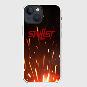 Чехол для iPhone 13 mini с принтом Skillet band в Белгороде,  |  | Тематика изображения на принте: jen ledger | john cooper | skillet | skillet band | skillet feel invincible | skillet rise