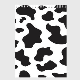 Скетчбук с принтом COW PRINT в Белгороде, 100% бумага
 | 48 листов, плотность листов — 100 г/м2, плотность картонной обложки — 250 г/м2. Листы скреплены сверху удобной пружинной спиралью | Тематика изображения на принте: animals | cow | cow print | корова | коровий принт