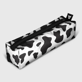 Пенал 3D с принтом COW PRINT в Белгороде, 100% полиэстер | плотная ткань, застежка на молнии | Тематика изображения на принте: animals | cow | cow print | корова | коровий принт