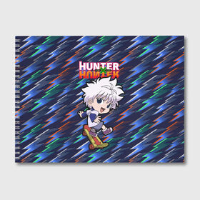 Альбом для рисования с принтом Киллуа Hunter x Hunter в Белгороде, 100% бумага
 | матовая бумага, плотность 200 мг. | Тематика изображения на принте: anime | hunter | hunter x hunter | killua | zoldyck | аниме | зодиак | охотник | охотники