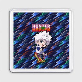 Магнит 55*55 с принтом Киллуа Hunter x Hunter в Белгороде, Пластик | Размер: 65*65 мм; Размер печати: 55*55 мм | Тематика изображения на принте: anime | hunter | hunter x hunter | killua | zoldyck | аниме | зодиак | охотник | охотники