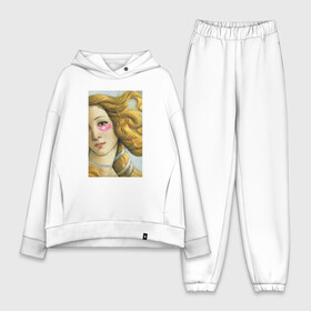 Женский костюм хлопок Oversize с принтом The Birth of Venus в Белгороде,  |  | art | birth | botticelli | choker | eye | lashes | makeup | patch | sandro | venus | боттичелли | венера | венеры | глаза | живопись | жизнь | искусство | макияж | патчи | ресницы | рождение | сандро | чокер