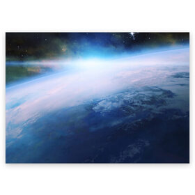 Поздравительная открытка с принтом Планета Земля (S) в Белгороде, 100% бумага | плотность бумаги 280 г/м2, матовая, на обратной стороне линовка и место для марки
 | galaxy | nasa | nebula | space | star | абстракция | вселенная | галактика | звезда | звезды | космический | наса | планеты