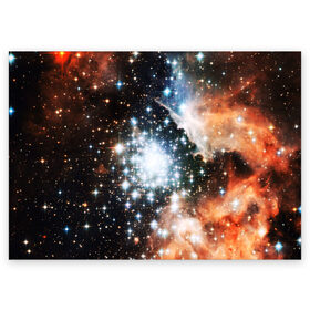 Поздравительная открытка с принтом COSMO STAR (S) в Белгороде, 100% бумага | плотность бумаги 280 г/м2, матовая, на обратной стороне линовка и место для марки
 | galaxy | nasa | nebula | space | star | абстракция | вселенная | галактика | звезда | звезды | космический | наса | планеты