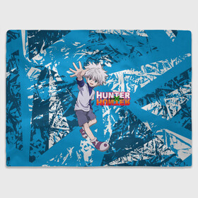 Плед 3D с принтом Киллуа Hunter x Hunter в Белгороде, 100% полиэстер | закругленные углы, все края обработаны. Ткань не мнется и не растягивается | anime | hunter | hunter x hunter | killua | zoldyck | аниме | зодиак | охотник | охотники