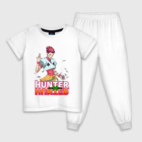Детская пижама хлопок с принтом Хисока Hunter x Hunter в Белгороде, 100% хлопок |  брюки и футболка прямого кроя, без карманов, на брюках мягкая резинка на поясе и по низу штанин
 | anime | hunter | hunter x hunter | zoldyck | аниме | зодиак | охотник | охотники | хисока
