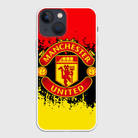 Чехол для iPhone 13 mini с принтом MANCHESTER UNITED. в Белгороде,  |  | fc | football | football club | manchester united | sport | английский профессиональный футбольный клуб | манчестер юнайтед | спорт | уефа | униформа | фирменные цвета | фк | футбол | футбольный клуб