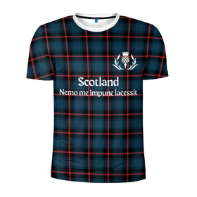 Мужская футболка 3D спортивная с принтом Шотландия в Белгороде, 100% полиэстер с улучшенными характеристиками | приталенный силуэт, круглая горловина, широкие плечи, сужается к линии бедра | england | scotland | англия | великобритания | волынка | девиз | килт | клан | клетка | королевство | шотландия | шотландка